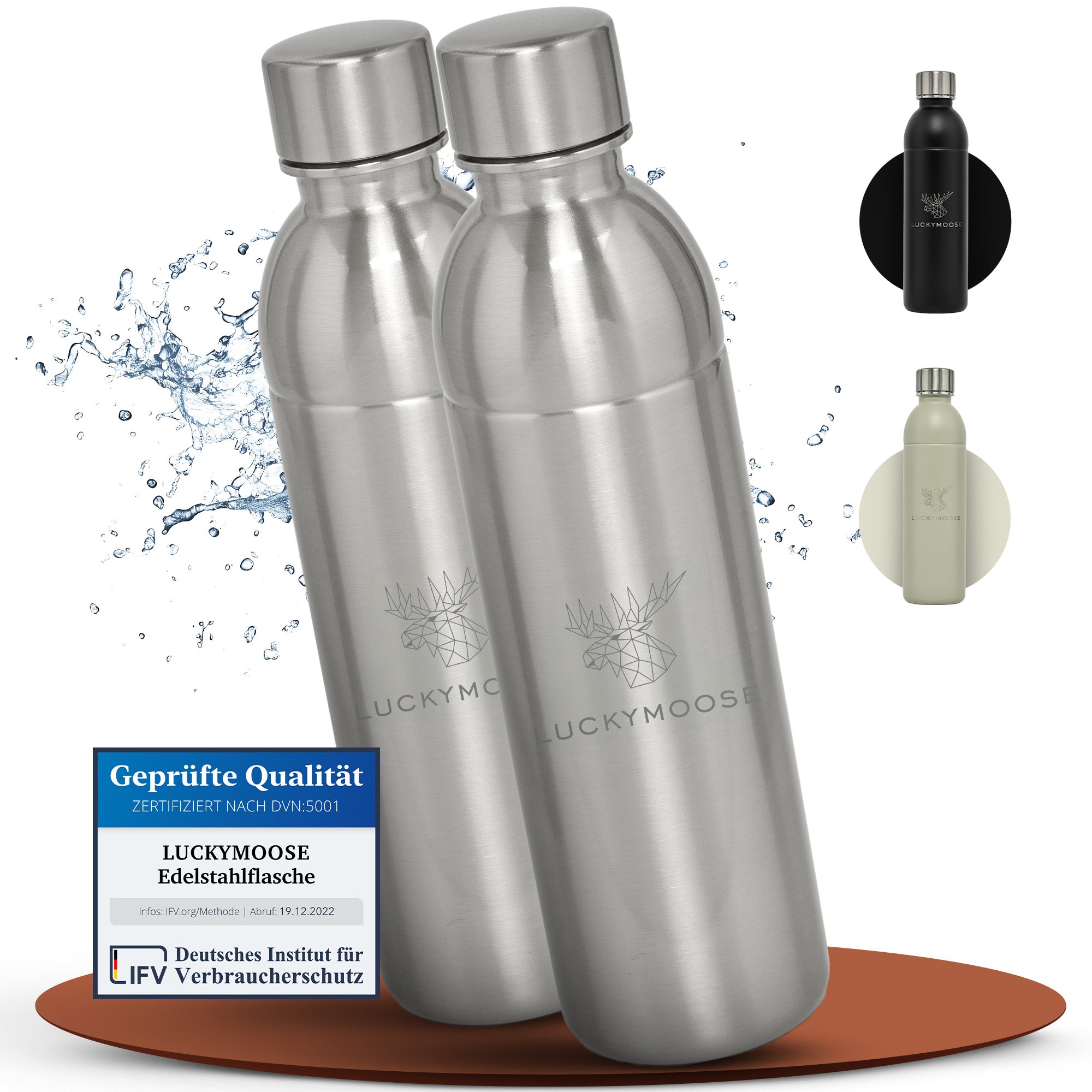Infinity Edelstahlflasche für 1,1L & 0,75L Sodastream TERRA & DUO