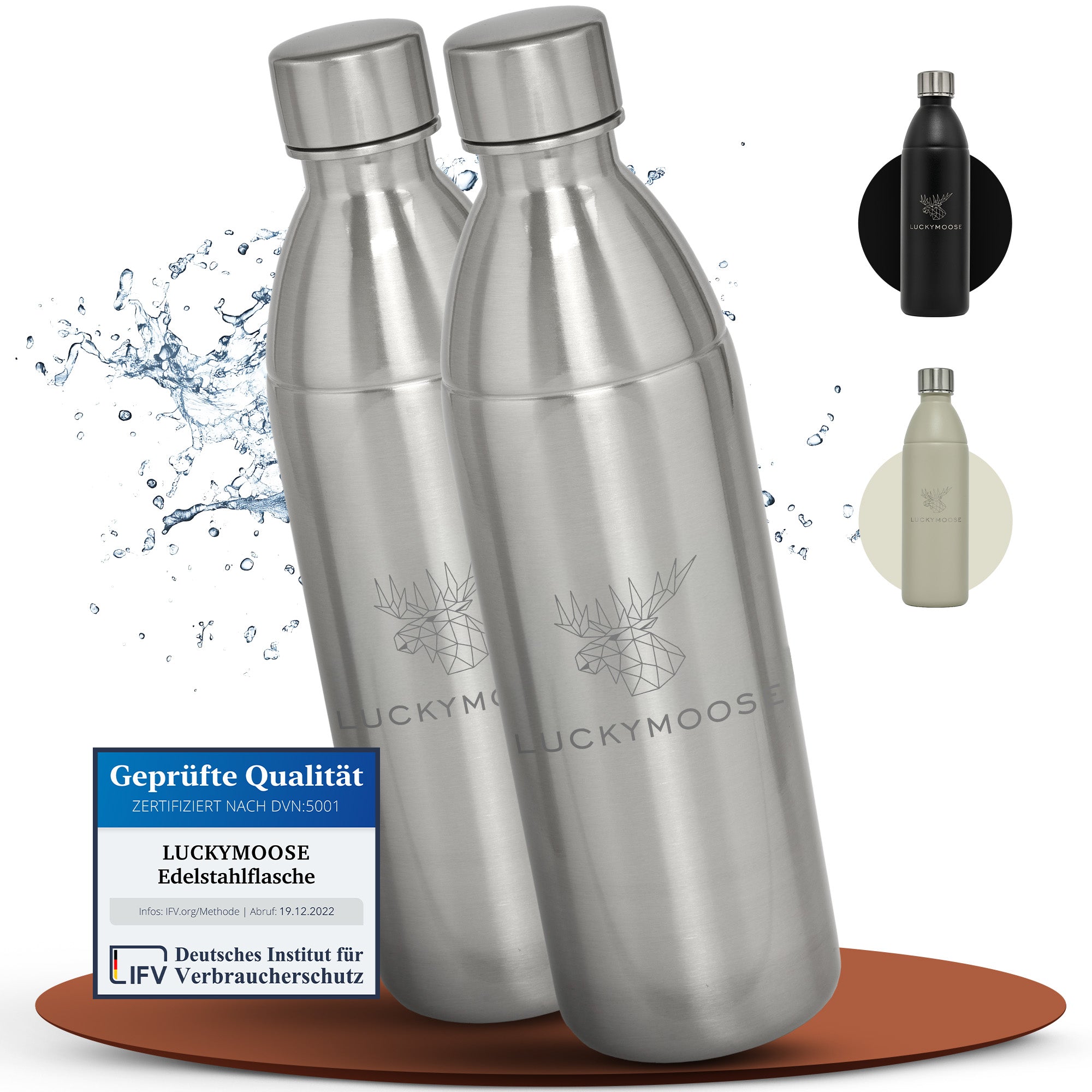 Infinity Edelstahlflasche für 1,1L & 0,75L Sodastream TERRA & DUO