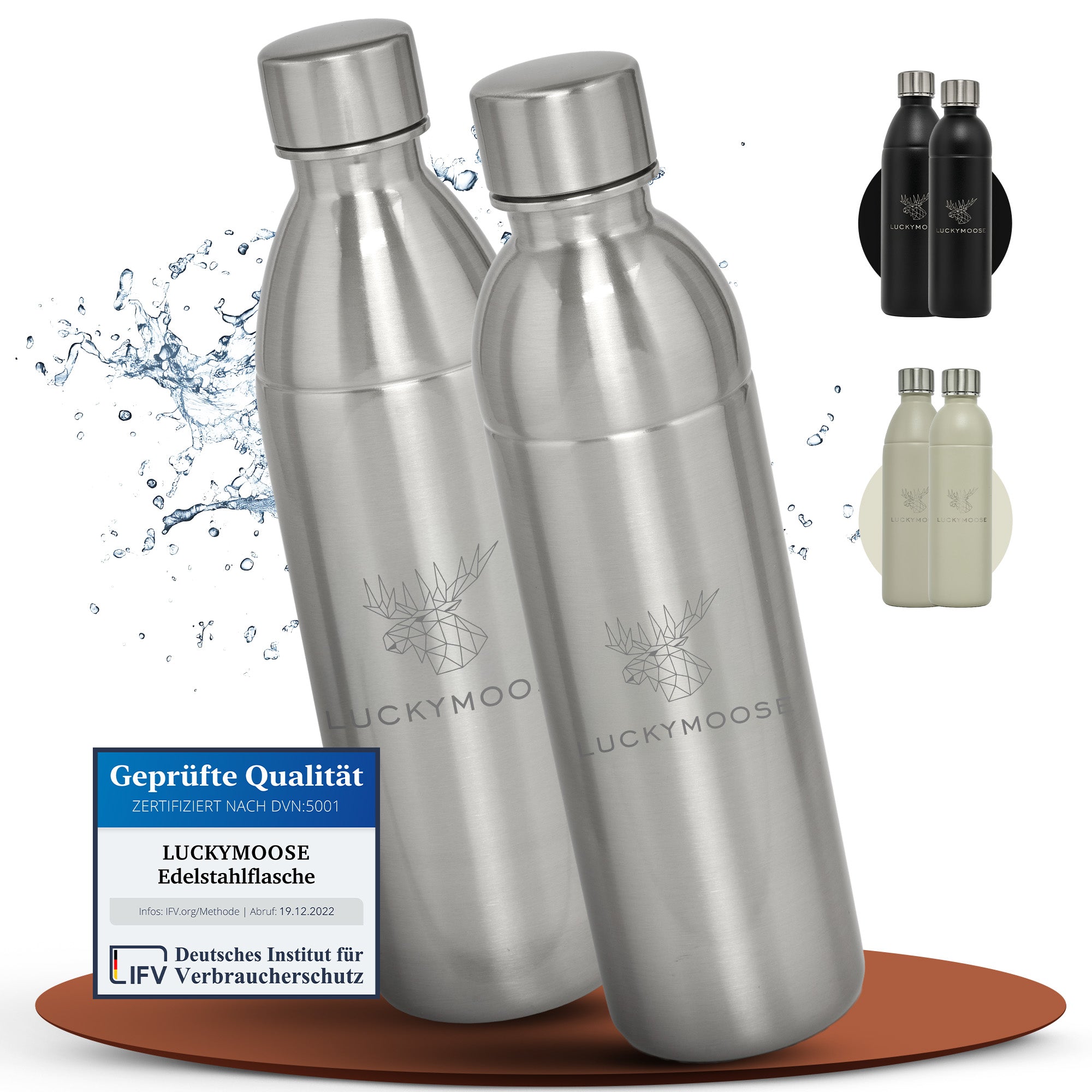 Infinity Edelstahlflasche für 1,1L & 0,75L Sodastream TERRA & DUO