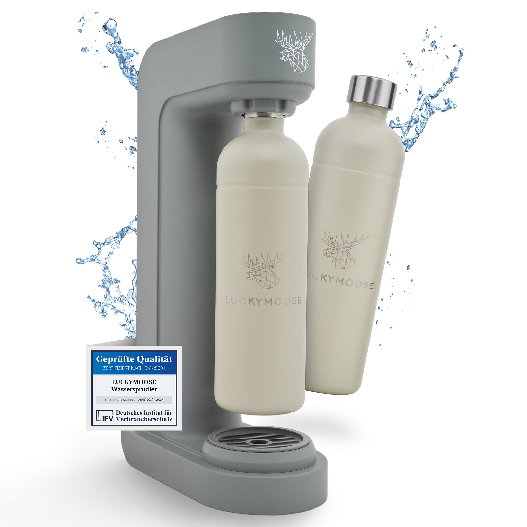 Infinity Wassersprudler mit 2x 1,25L Edelstahlflaschen