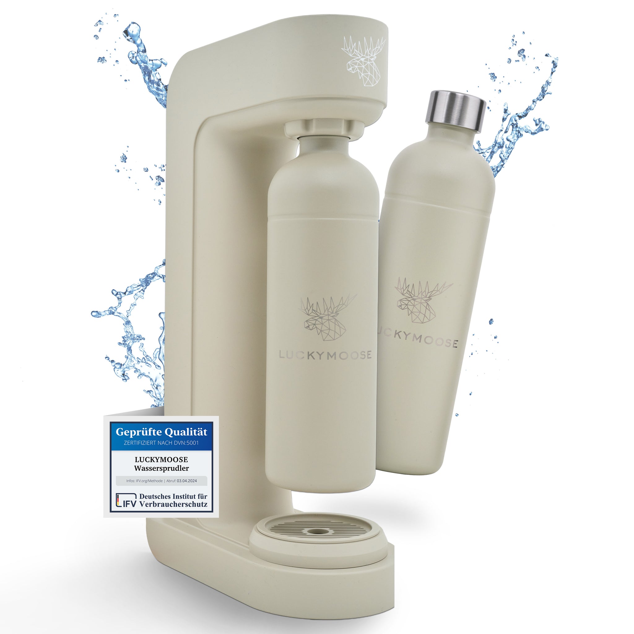 Infinity Wassersprudler mit 2x 1,25L Edelstahlflaschen