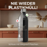 Infinity Edelstahlflasche für 1,1L & 0,75L Sodastream TERRA & DUO