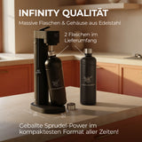 Infinity-S Wassersprudler mit 2x 1,25L Edelstahlflaschen