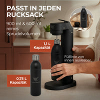 Infinity Edelstahlflasche für 1,1L & 0,75L Sodastream TERRA & DUO