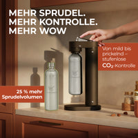 Infinity-S Wassersprudler mit 2x 1,25L Edelstahlflaschen