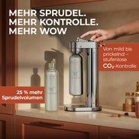 Infinity-S Wassersprudler mit 2x 1,25L Edelstahlflaschen