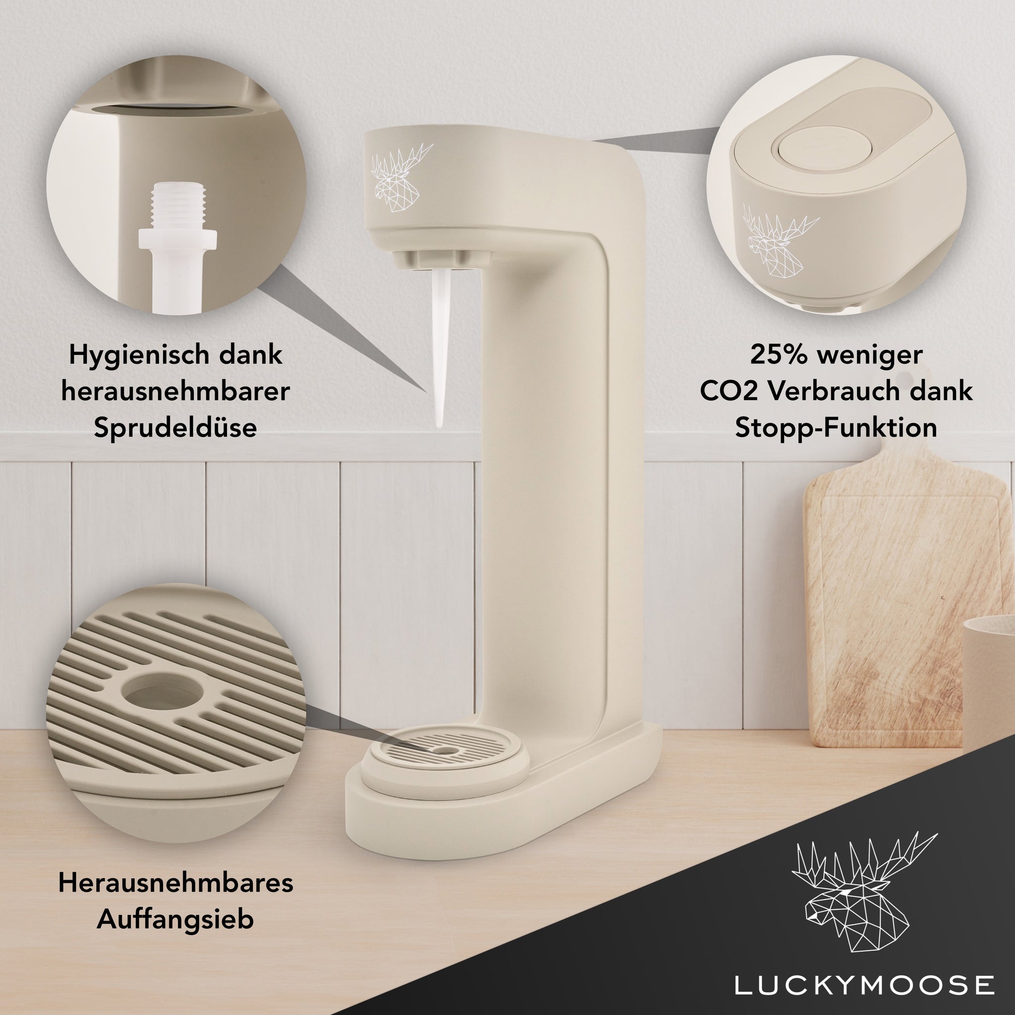 Infinity Wassersprudler mit 2x 1,25L Edelstahlflaschen