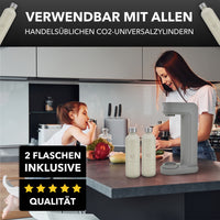 Infinity Wassersprudler mit 2x 1,25L Edelstahlflaschen