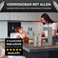 Infinity Wassersprudler mit 2x 1,25L Edelstahlflaschen