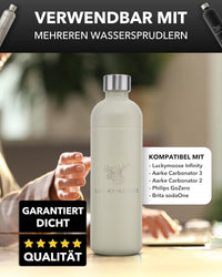Infinity Edelstahlflasche 1,25L für Aarke, Philips, Brita