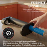 Infinity-S Wassersprudler mit 2x 1,25L Edelstahlflaschen