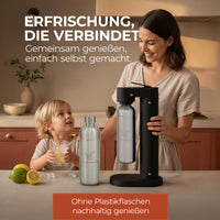 Infinity-S Wassersprudler mit 2x 1,25L Edelstahlflaschen