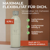 Infinity Edelstahlflasche für 1,1L & 0,75L Sodastream TERRA & DUO
