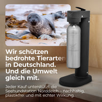 Infinity-S Wassersprudler mit 2x 1,25L Edelstahlflaschen
