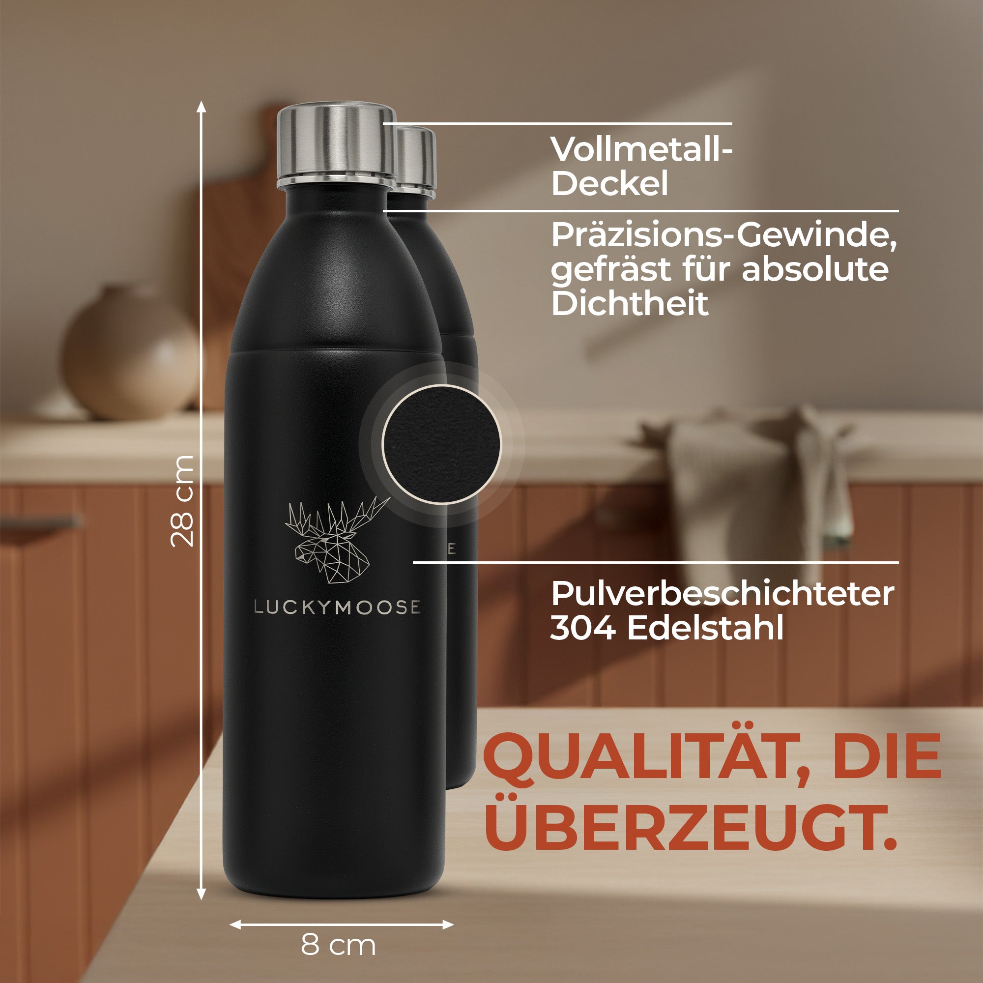 Infinity Edelstahlflasche für 1,1L & 0,75L Sodastream TERRA & DUO