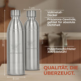 Infinity Edelstahlflasche für 1,1L & 0,75L Sodastream TERRA & DUO