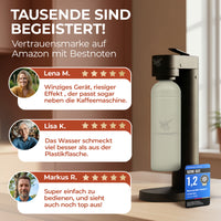 Infinity-S Wassersprudler mit 2x 1,25L Edelstahlflaschen