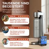 Infinity-S Wassersprudler mit 2x 1,25L Edelstahlflaschen