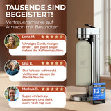 Infinity-S Wassersprudler mit 2x 1,25L Edelstahlflaschen