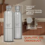 Infinity Edelstahlflasche 1,25L für Aarke, Philips, Brita