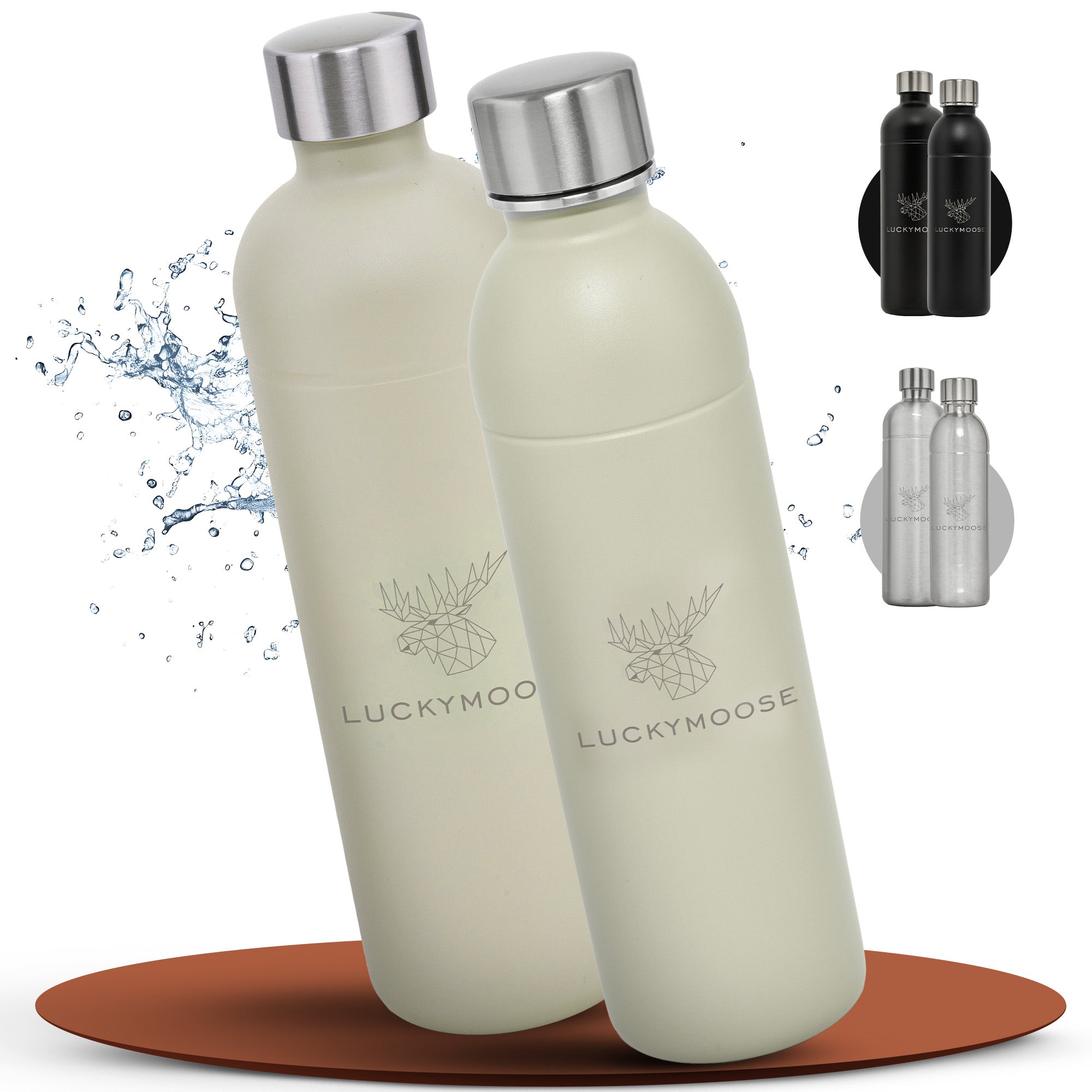 Infinity Edelstahlflasche 1,25L für Aarke, Philips, Brita