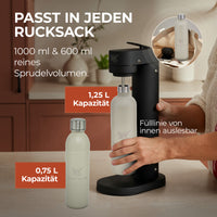 Infinity Edelstahlflasche 1,25L für Aarke, Philips, Brita
