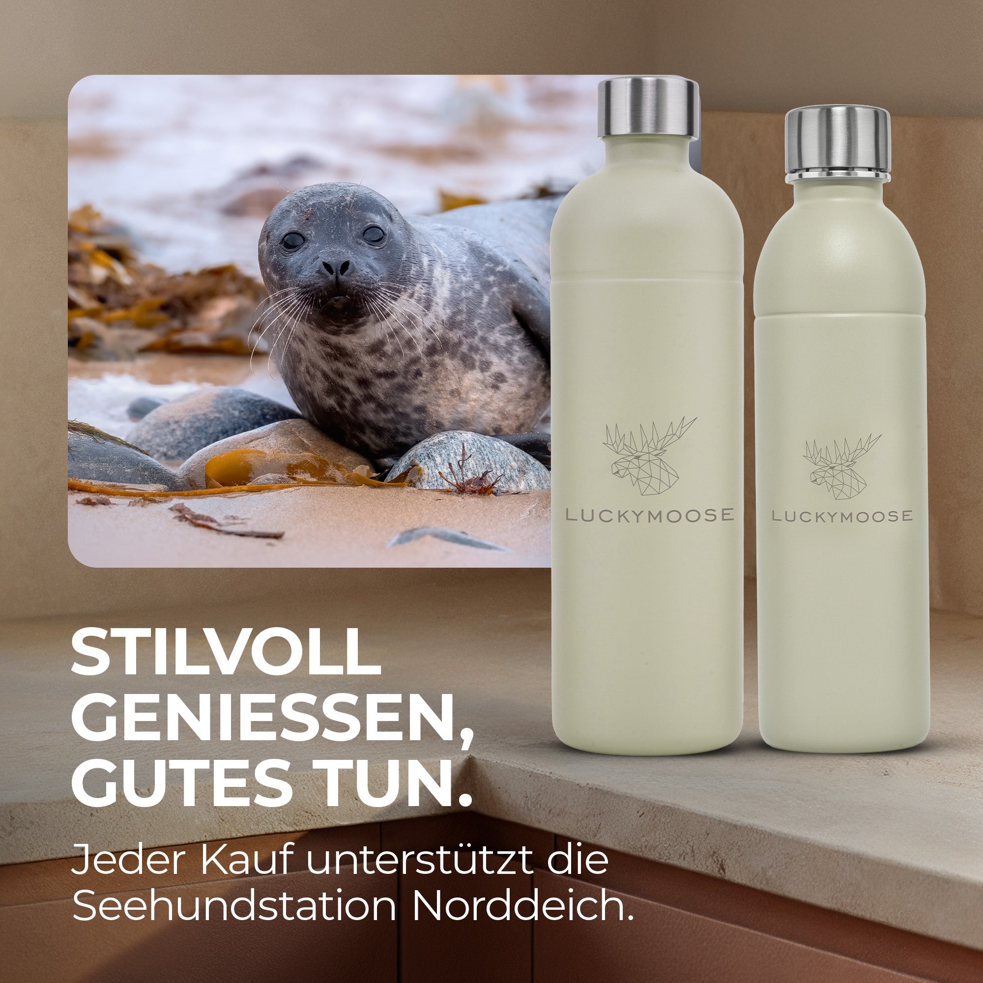 Infinity Edelstahlflasche 1,25L für Aarke, Philips, Brita