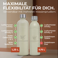 Infinity Edelstahlflasche 1,25L für Aarke, Philips, Brita