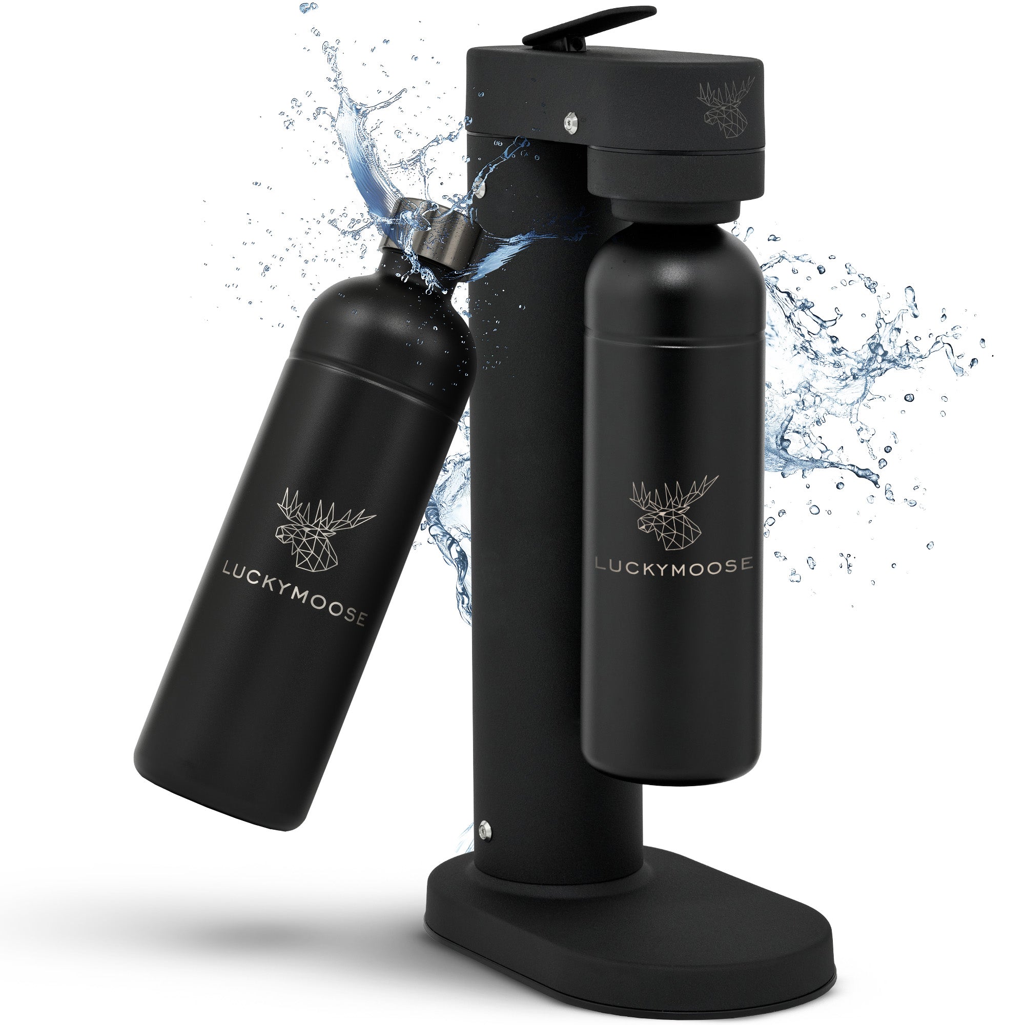 Infinity-S Wassersprudler mit 2x 1,25L Edelstahlflaschen