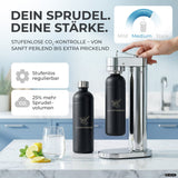 Infinity-S Wassersprudler mit 1,25L Edelstahlflaschen