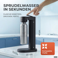 Infinity-S Wassersprudler mit 1,25L Edelstahlflaschen