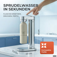 Infinity-S Wassersprudler mit 1,25L Edelstahlflaschen