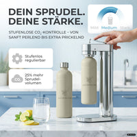 Infinity-S Wassersprudler mit 1,25L Edelstahlflaschen