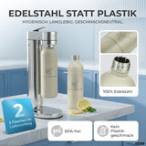 Infinity-S Wassersprudler mit 1,25L Edelstahlflaschen