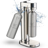 Infinity-S Wassersprudler mit 2x 1,25L Edelstahlflaschen