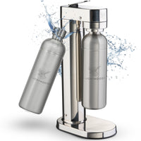 Infinity-S Wassersprudler mit 2x 1,25L Edelstahlflaschen