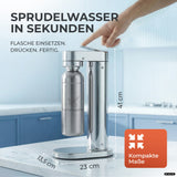Infinity-S Wassersprudler mit 1,25L Edelstahlflaschen