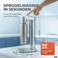 Infinity-S Wassersprudler mit 1,25L Edelstahlflaschen