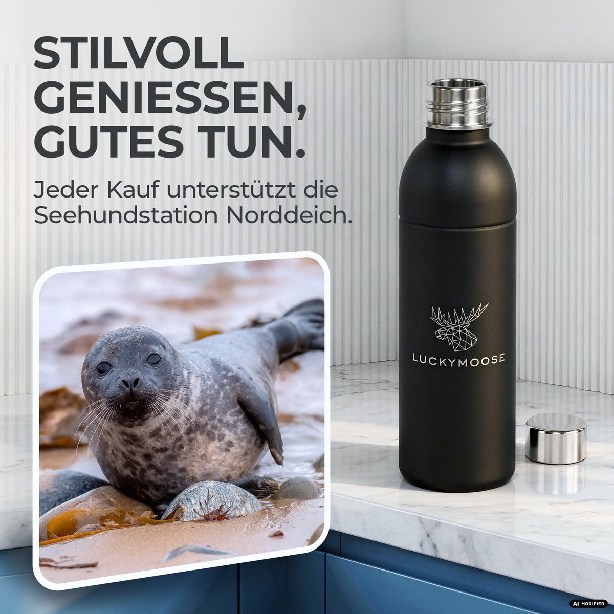 Bouteille en acier inoxydable Infinity pour 1,1L & 0,75L Sodastream TERRA & DUO