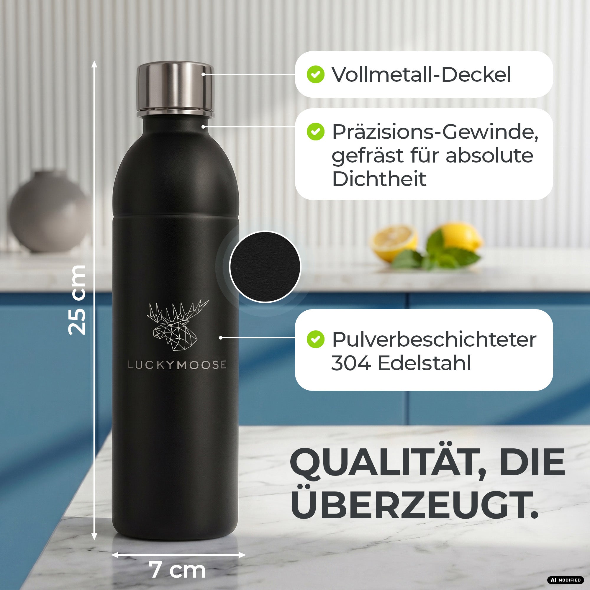 Bouteille en acier inoxydable Infinity pour 1,1L & 0,75L Sodastream TERRA & DUO