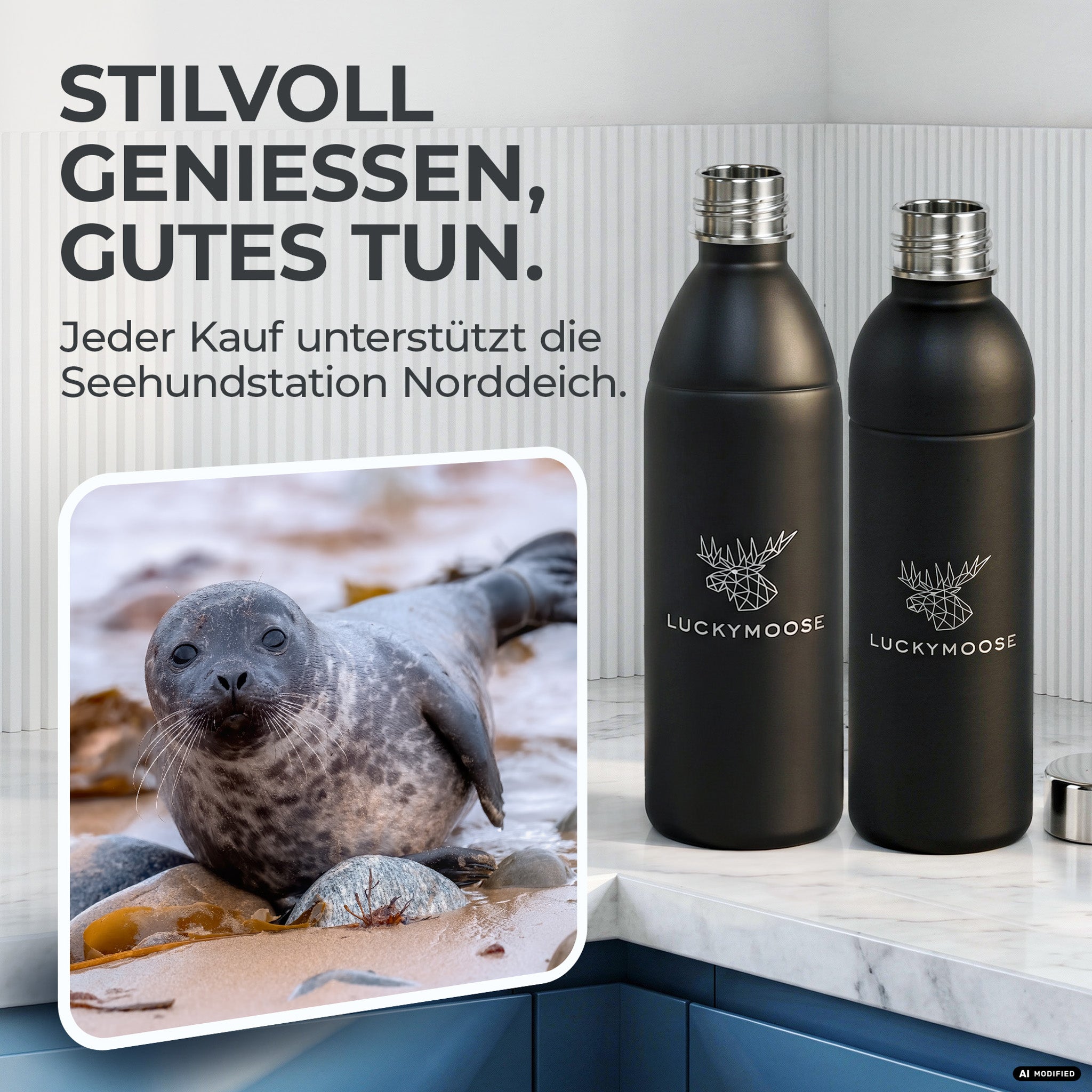 Bouteille en acier inoxydable Infinity pour 1,1L & 0,75L Sodastream TERRA & DUO