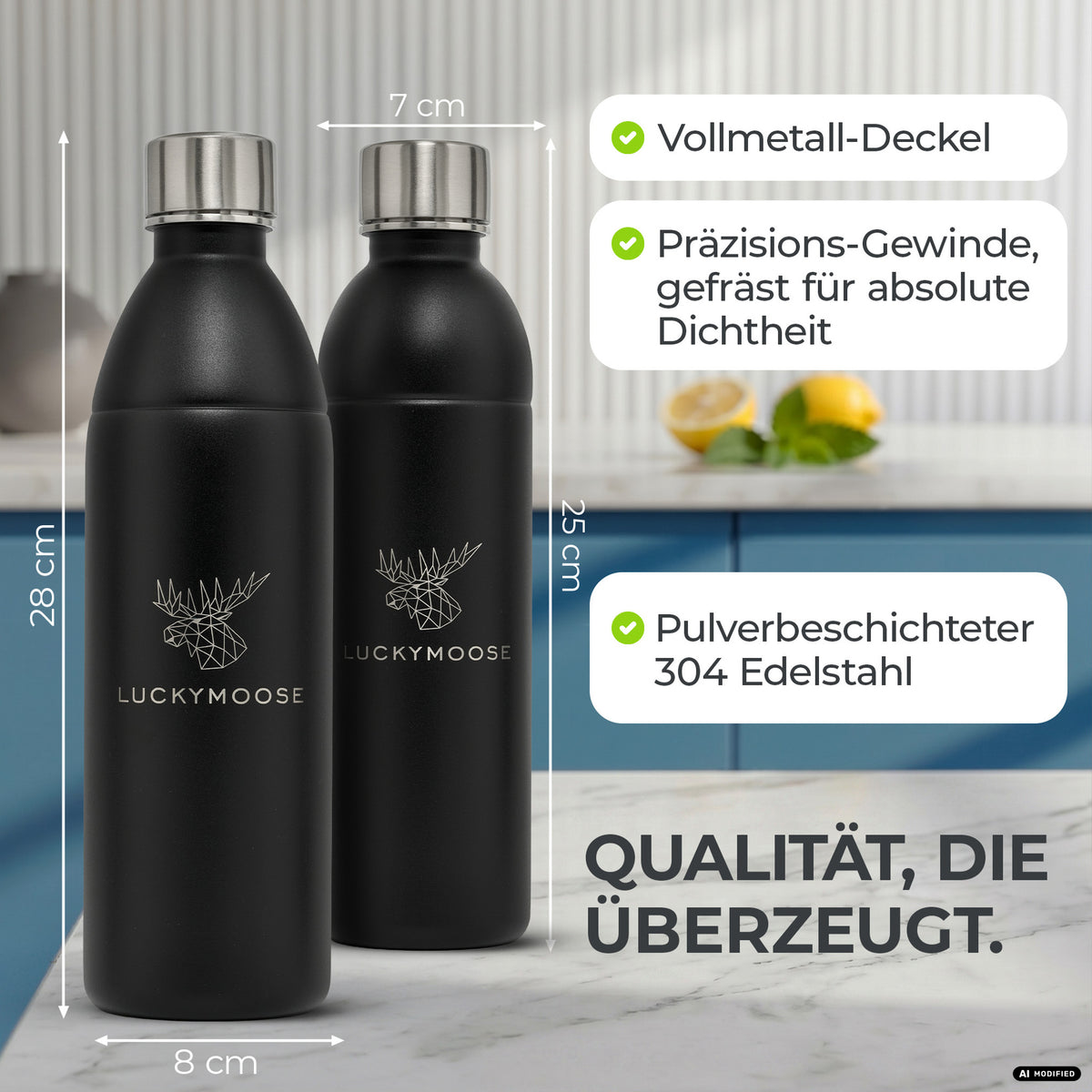 Bouteille en acier inoxydable Infinity pour 1,1L & 0,75L Sodastream TERRA & DUO
