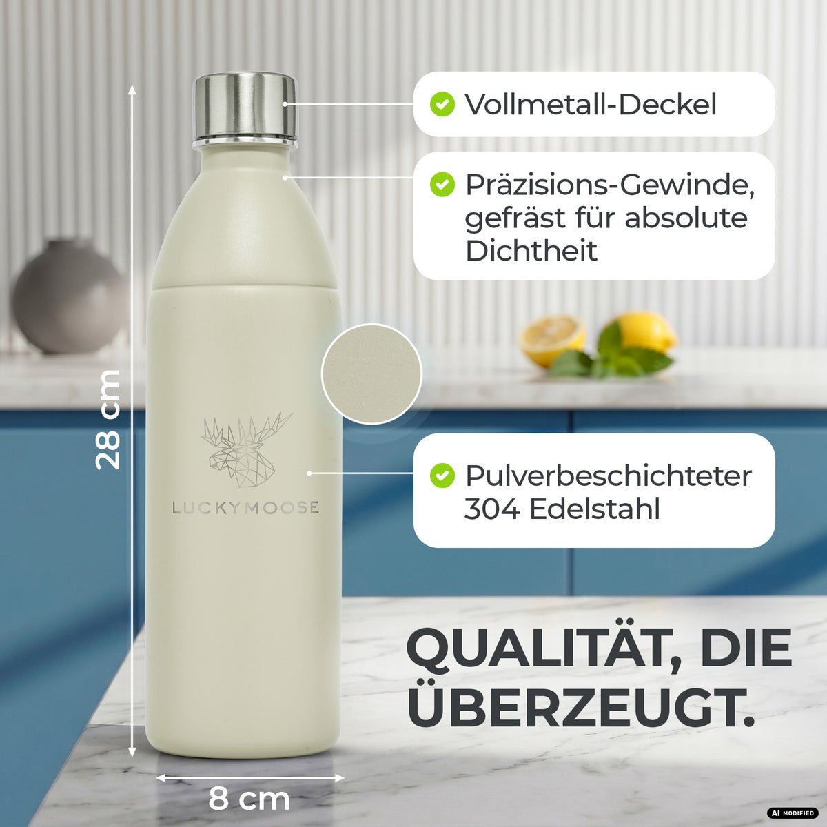 Bouteille en acier inoxydable Infinity pour 1,1L & 0,75L Sodastream TERRA & DUO
