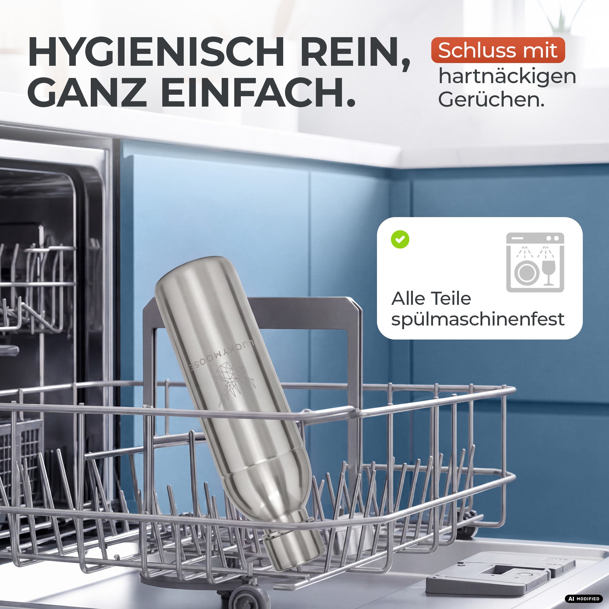 Bouteille en acier inoxydable Infinity pour 1,1L & 0,75L Sodastream TERRA & DUO