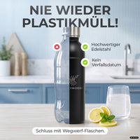 Bouteille en acier inoxydable Infinity pour 1,1L & 0,75L Sodastream TERRA & DUO