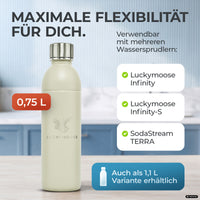 Bouteille en acier inoxydable Infinity pour 1,1L & 0,75L Sodastream TERRA & DUO