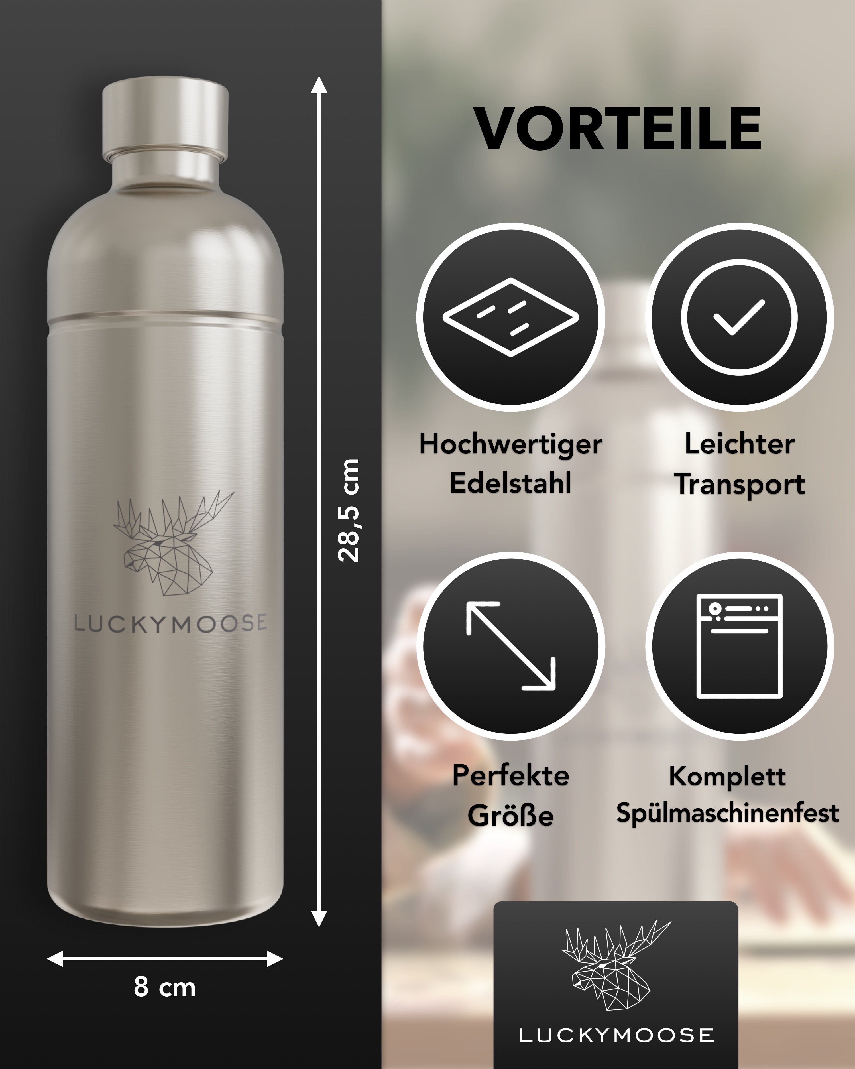 Infinity Edelstahlflasche 1,25L [B-Ware]