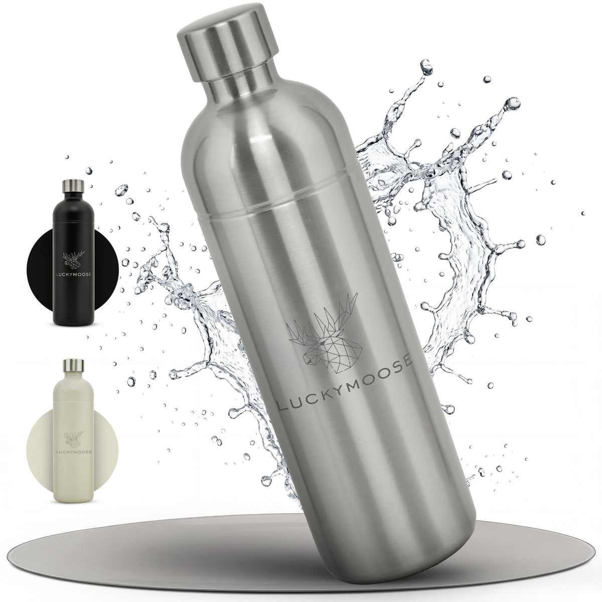 Bouteille en acier inoxydable Infinity 1,25L & 0,75L pour Aarke, Philips, Brita