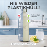 Bouteille en acier inoxydable Infinity 1,25L & 0,75L pour Aarke, Philips, Brita