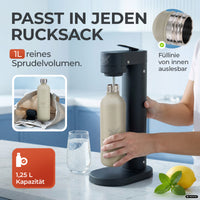 Bouteille en acier inoxydable Infinity 1,25L & 0,75L pour Aarke, Philips, Brita